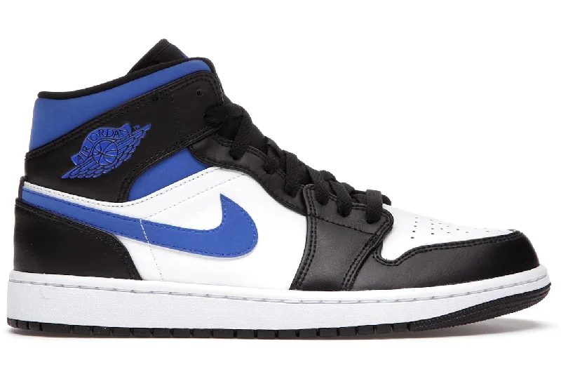 Air Jordan 1 Mid White Black Racer Blue