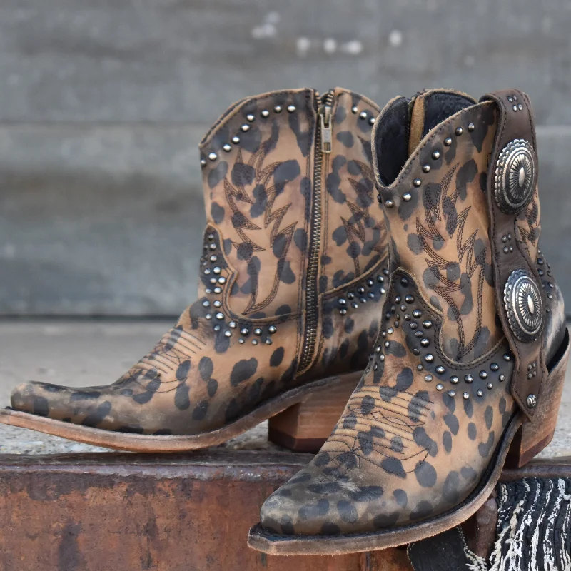 Buckled In Leopard Leather Bootie*