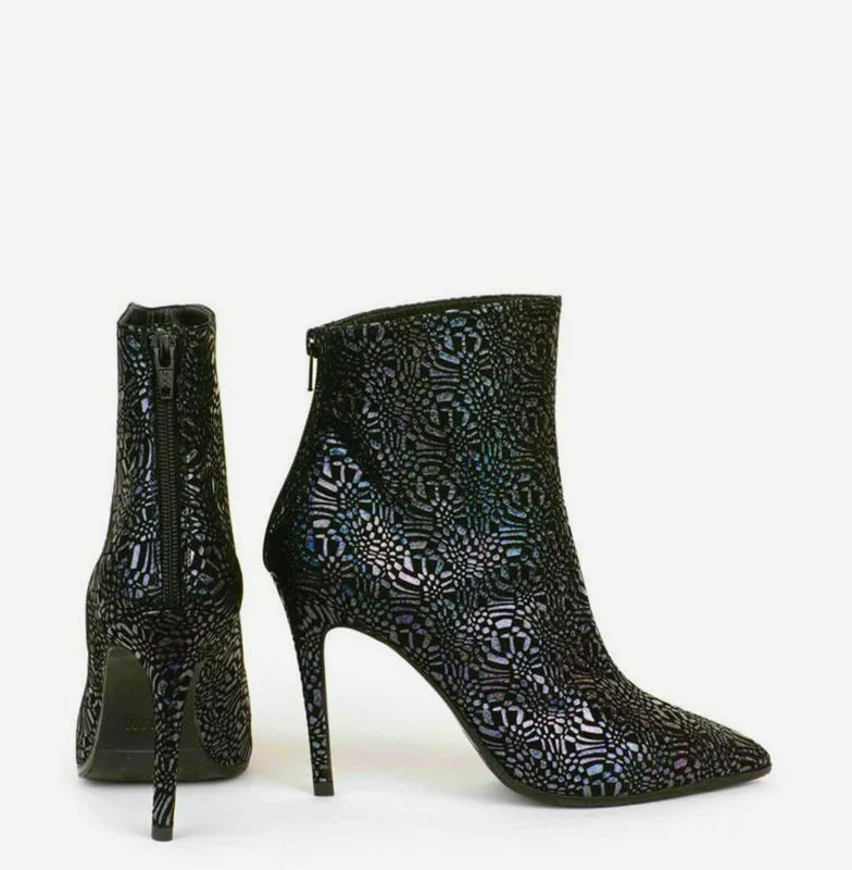 NOTTURNA SUEDE STILETTO BOOTIE