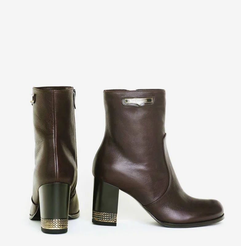 VEGAS BROWN NAPPA BOOTIE