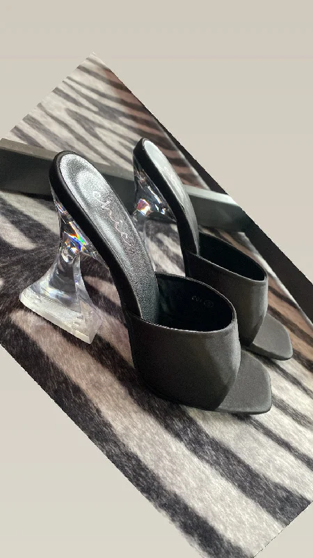 Black Perspex heels