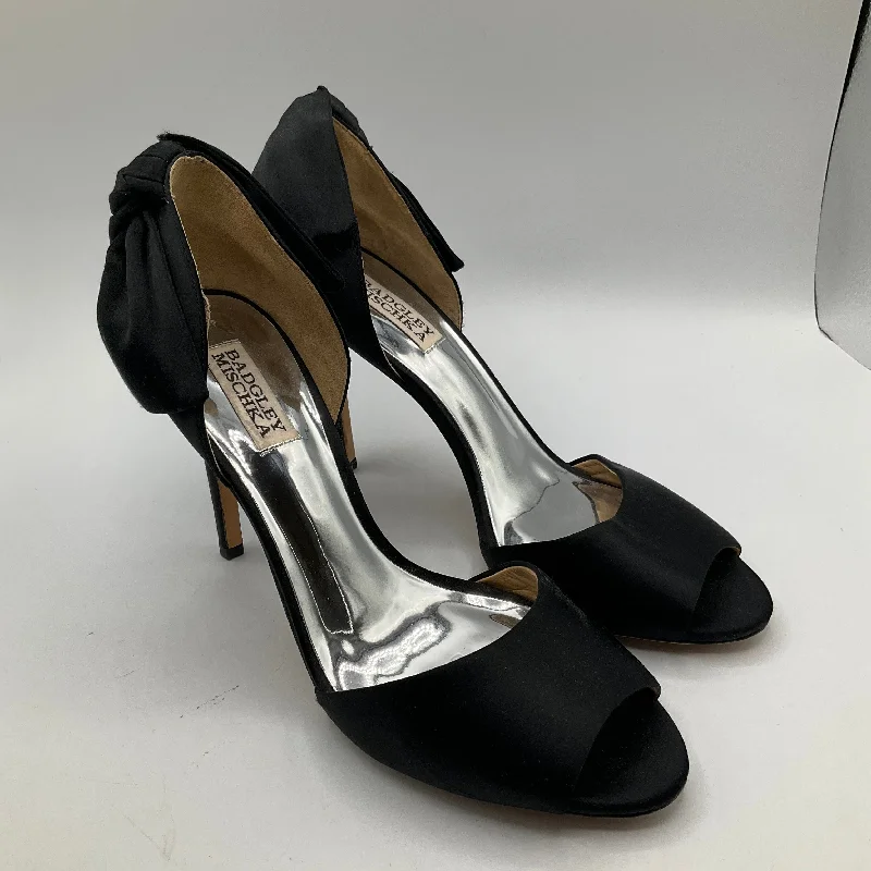 Black Shoes Heels Stiletto Badgley Mischka, Size 6