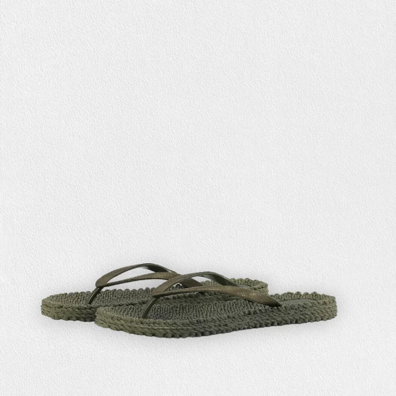 ILSE JACOBSEN - CHEERFUL FLIP FLOPS IN ARMY SNAKESKIN