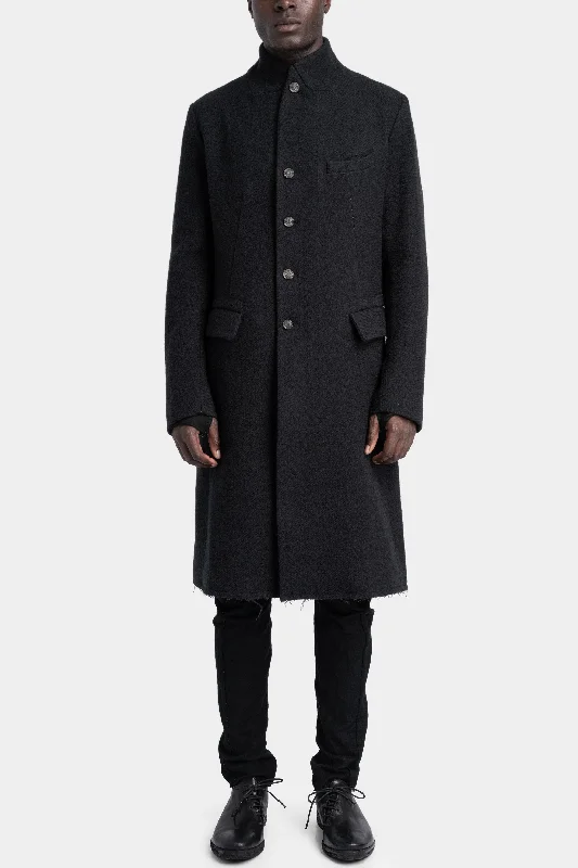 Buttoned wool coat