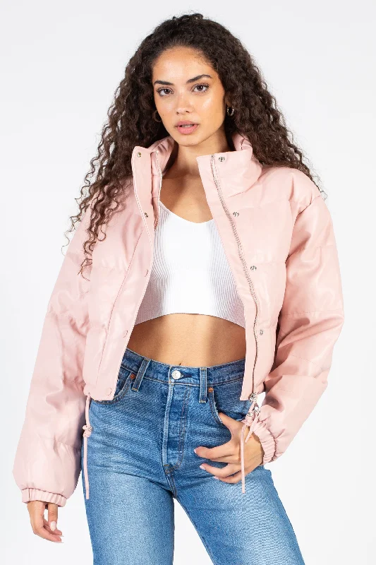 Meilani Vegan Leather Cropped Jacket