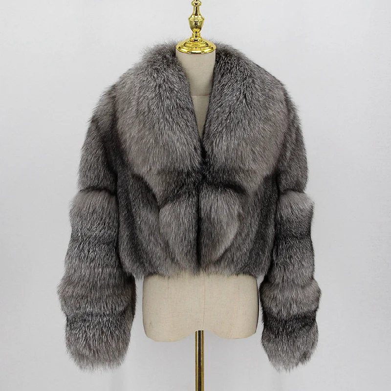 silver blue fox fur