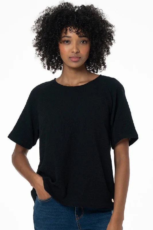 Relaxed Top With Back Detail _ 142062 _ Black