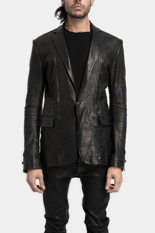 Bomber JacketsSingle button leather blazer