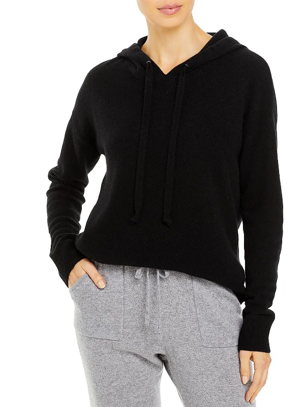 Womens Cashmere Long Sleeves Hooded Sweater