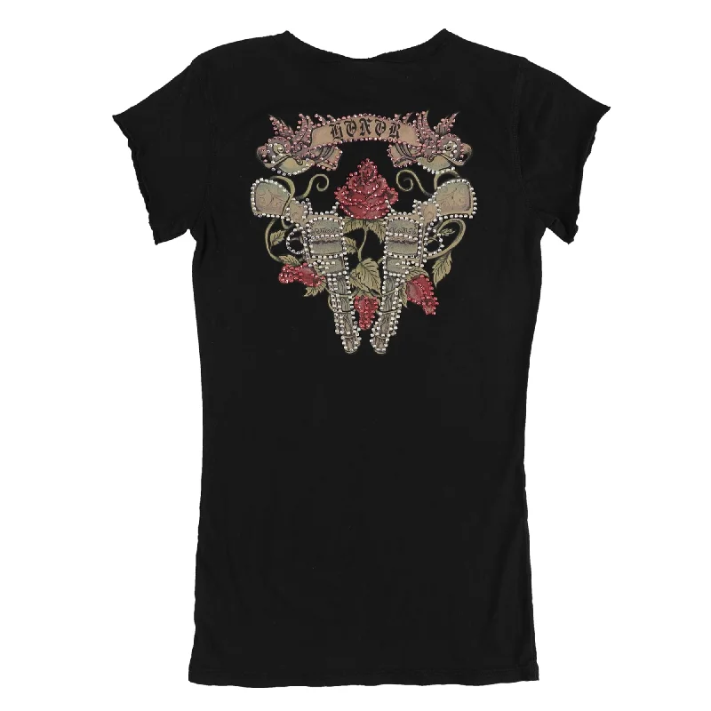 Ankh Royalty Womens Honor Graphic T-Shirt, Black, Small