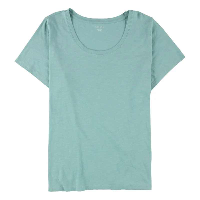 Eileen Fisher Womens Organic Basic T-Shirt, Green, X-Small