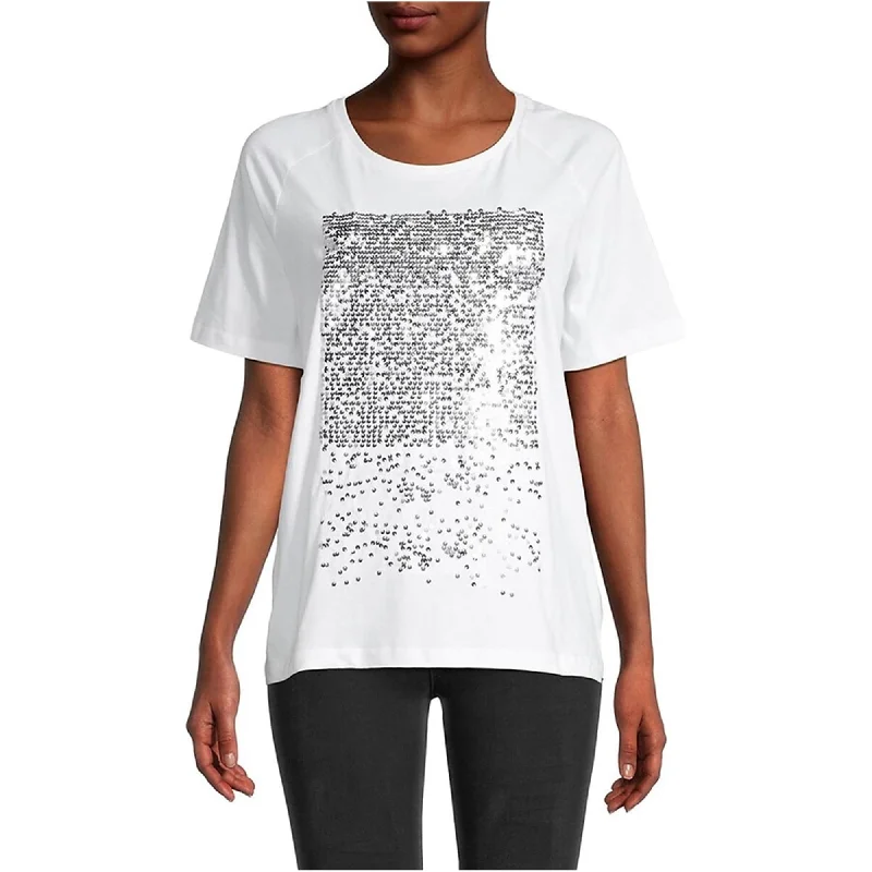 Elevenparis Womens Sequin Embellished T-Shirt