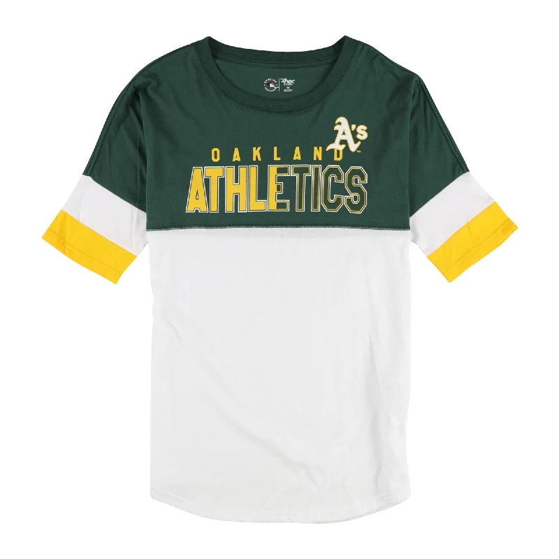 G-III Sports Womens Oakland Athletics Graphic T-Shirt, White, Medium