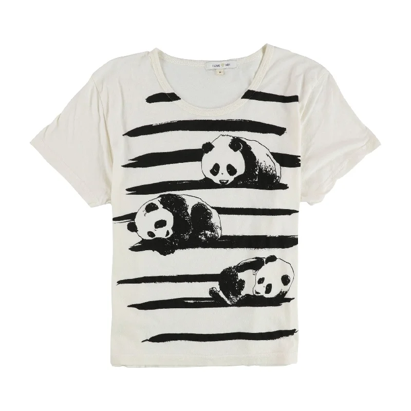 I Love H81 Womens Brush Pandas Graphic T-Shirt