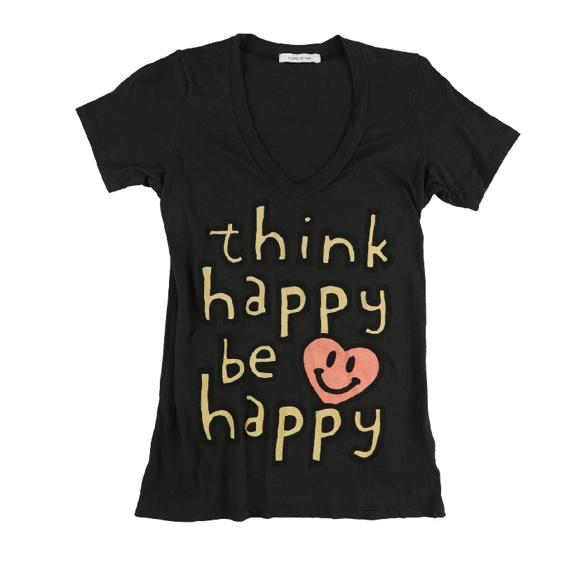 I Love H81 Womens Think Happy Be Happy Graphic T-Shirt