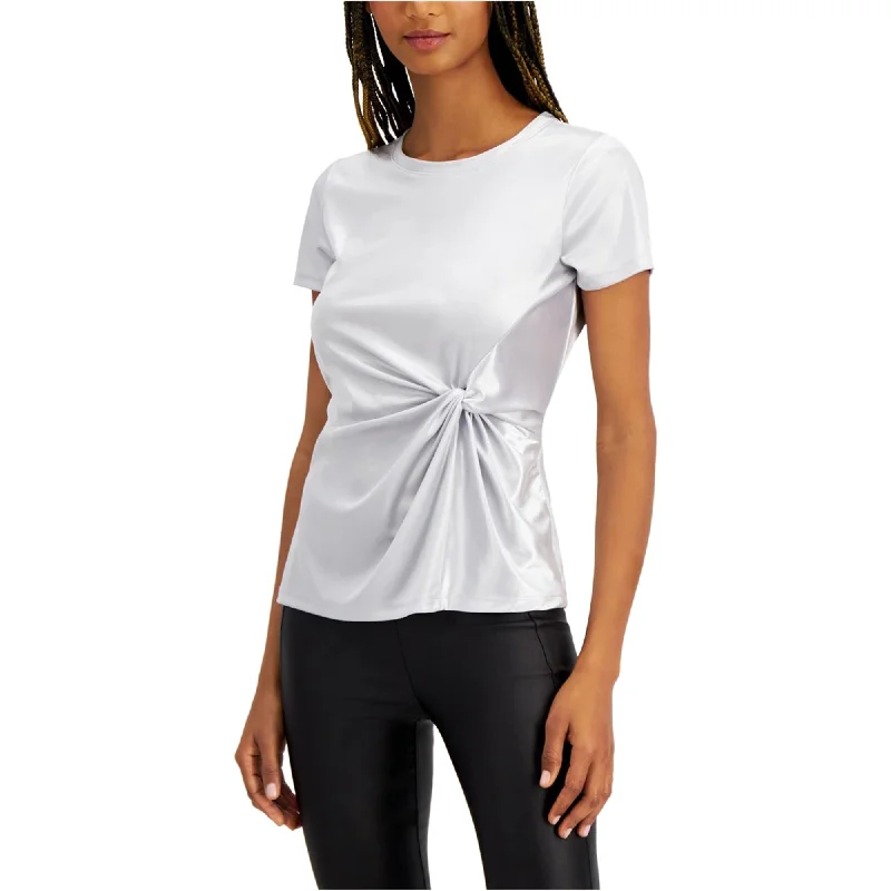 I-N-C Womens Twist Front Embellished T-Shirt