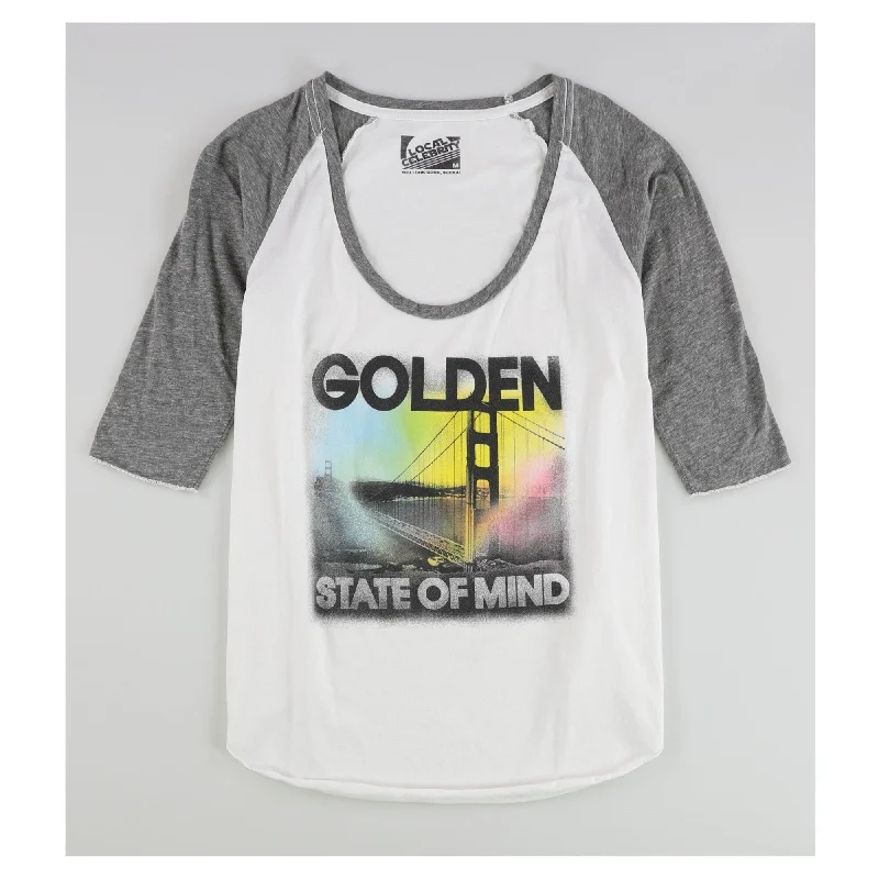 Local Celebrity Womens Golden State Of Mind Graphic T-Shirt, White, Medium