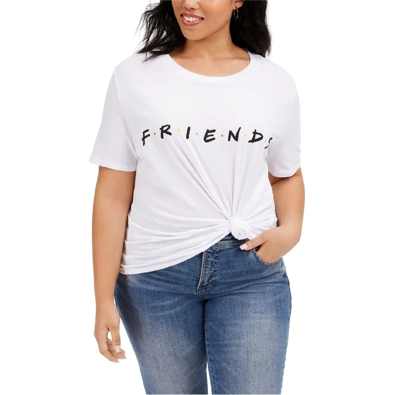 Love Tribe Womens FRIENDS Graphic T-Shirt, White, 3X