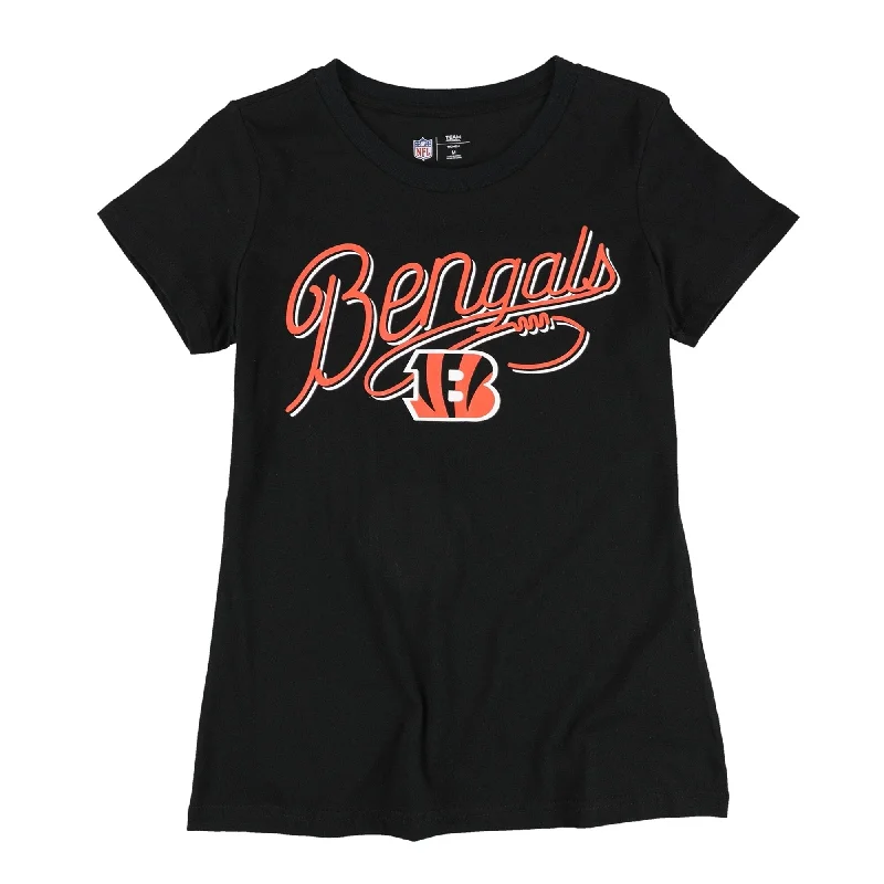 NFL Womens Cincinnati Bengals Graphic T-Shirt, Black, Medium