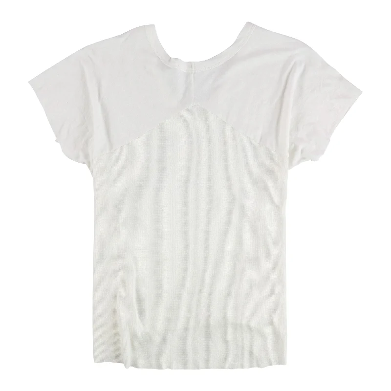 Project Social T Womens Waffle Back Heathered Basic T-Shirt, White, Small