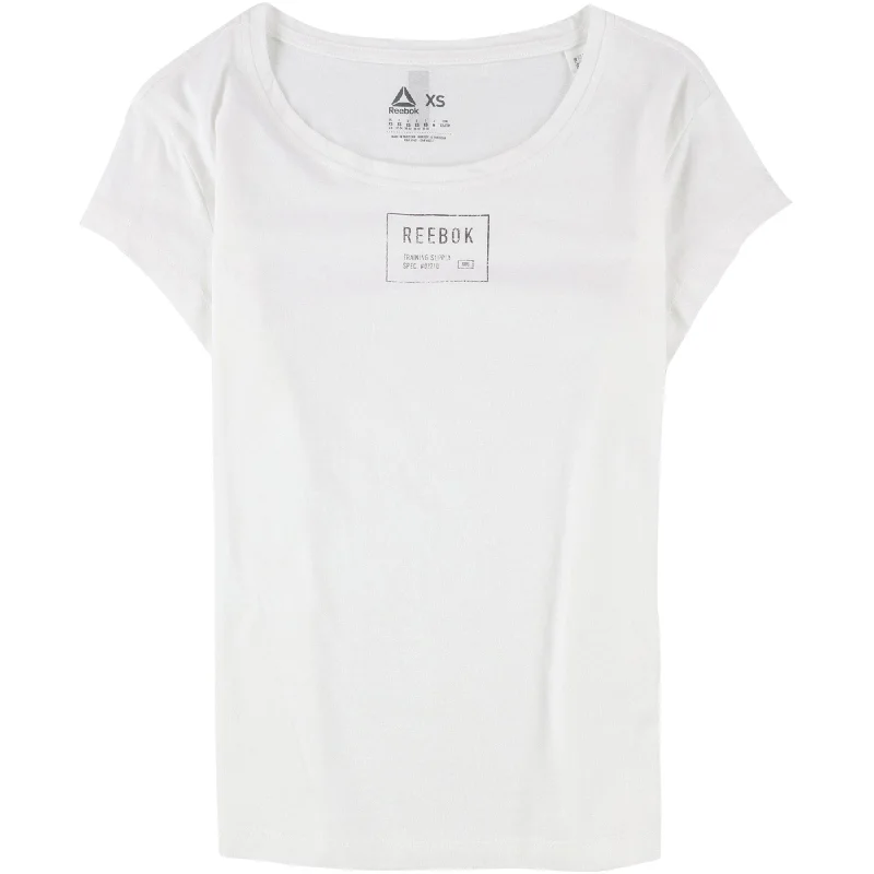 Reebok Womens Training Supply Graphic T-Shirt, White, Small