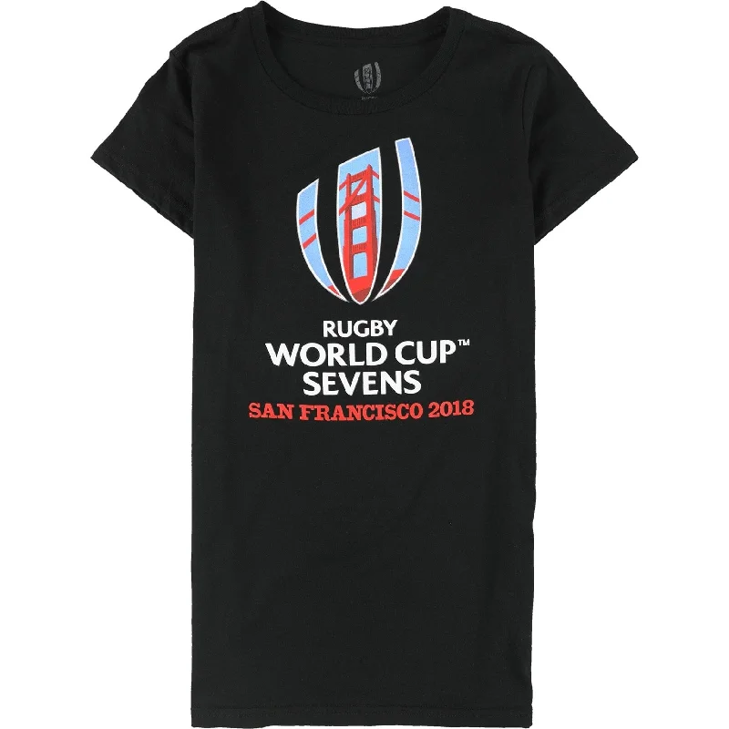 Rugby World Cup Sevens Womens San Francisco 2018 Graphic T-Shirt, Black, Medium