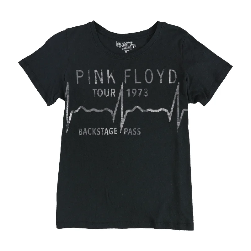 True Vintage Womens Pink Floyd Tour 1973 Graphic T-Shirt, Black, Medium