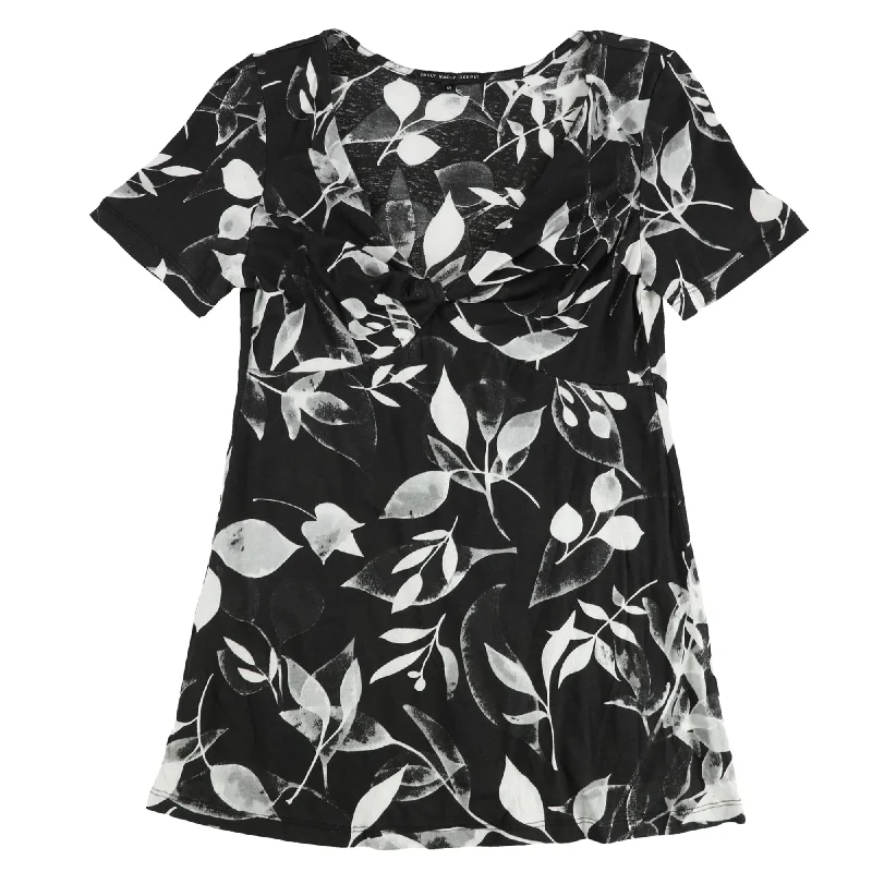 TRULY MADLY DEEPLY Womens Leaf Basic T-Shirt, Multicoloured, Medium