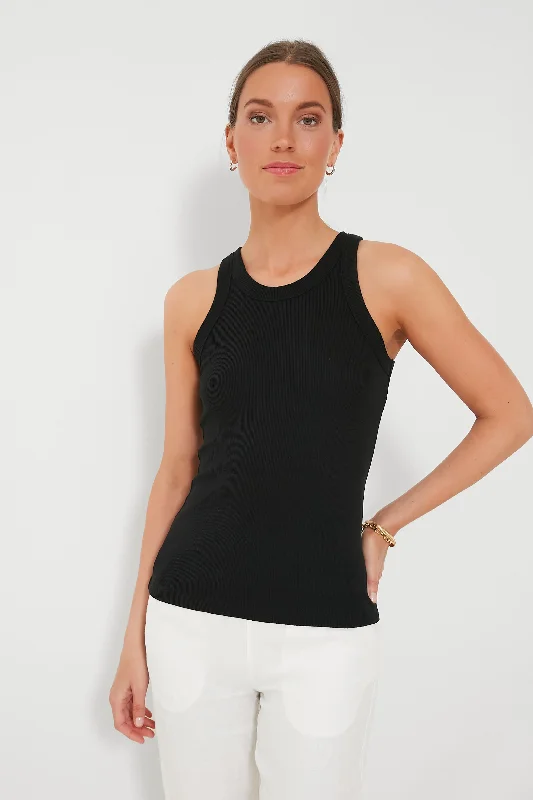 Black Everyday Ribbed Tank