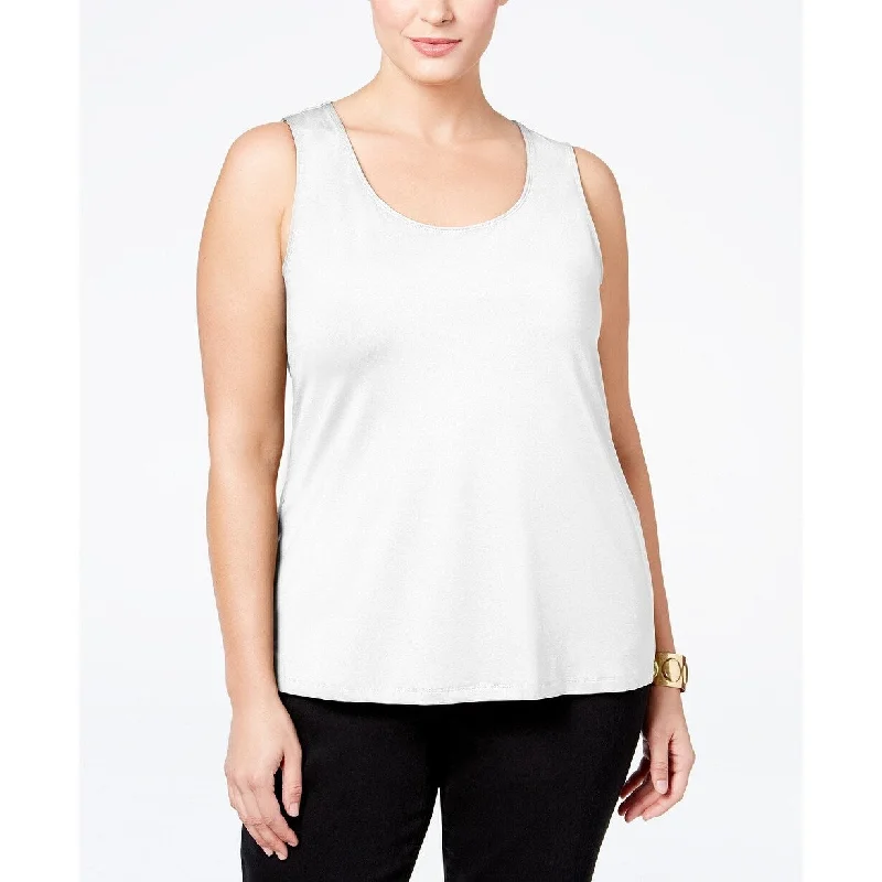 Charter Club Women's Sleeveless Tank Top White Size Extra Large - X-Large