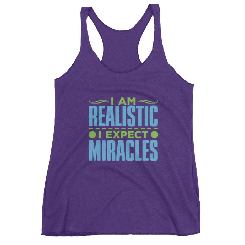 I Expect Miracles: Women's Racerback Tank