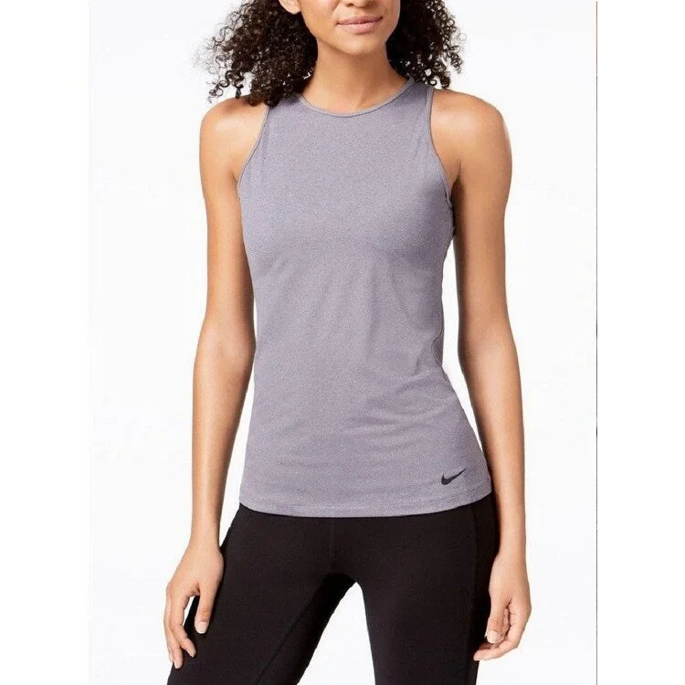 Nike Women's Dry U-Back Training Tank Top Gunsmoke Size Extra Large - Grey - X-Large