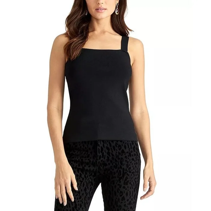 Rachel Roy Women's Square-Neck Tank Top Black Size X-Large