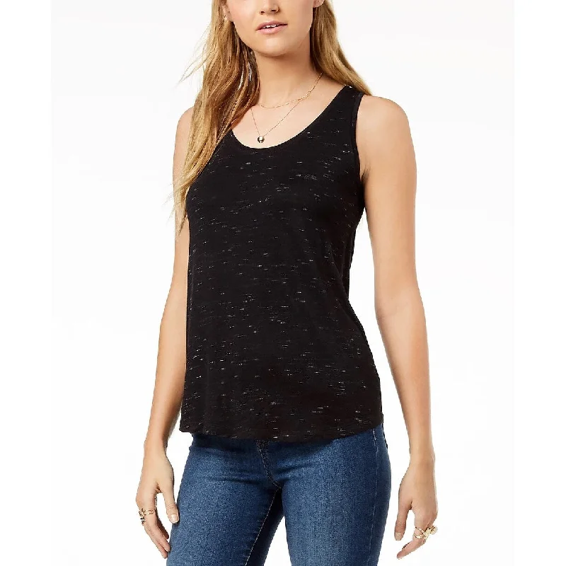 Maison Jules Women's Scoop-Neck Tank Black Size XX Large - XX-Large