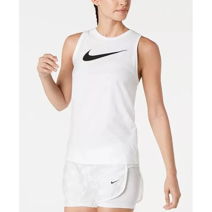 Nike Women's Dri-Fit Training Tank Top White Size Large