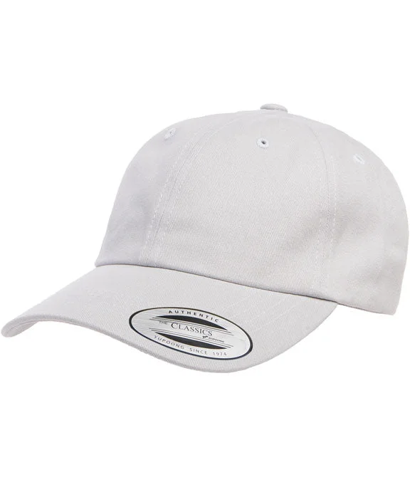 6245PT - Yupoong Adult Peached Cotton Twill Dad Cap | Light Grey