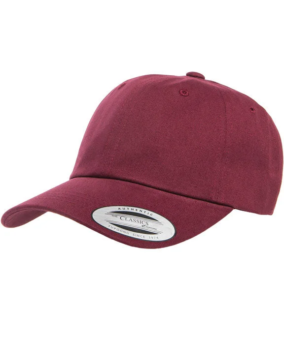 6245PT - Yupoong Adult Peached Cotton Twill Dad Cap | Maroon