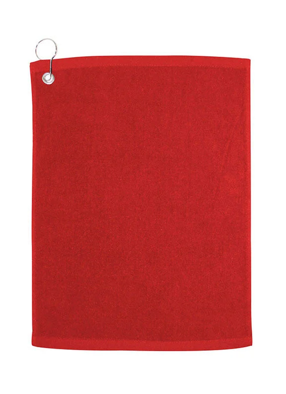 C1518GH - Carmel Towel Company Large Rally Towel with Grommet and Hook | Red