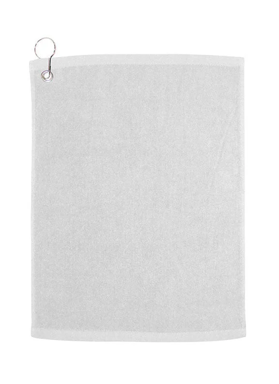 C1518GH - Carmel Towel Company Large Rally Towel with Grommet and Hook | White