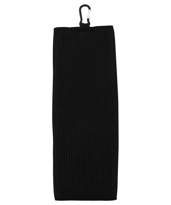 C1717MC - Carmel Towel Company Fairway Trifold Golf Towel | Black