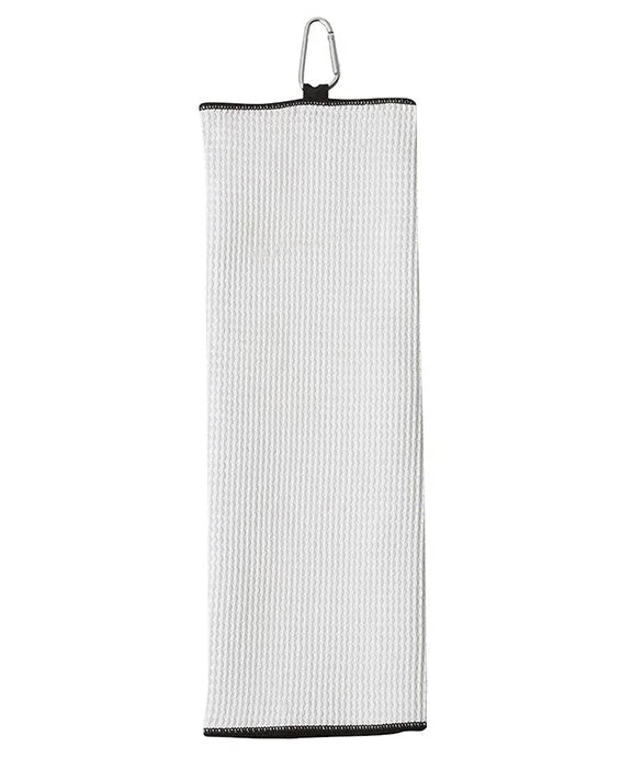 C1717MC - Carmel Towel Company Fairway Trifold Golf Towel | White