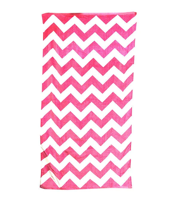 C3060 - Carmel Towel Company Classic Beach Towel | Perfect Pink Chevron