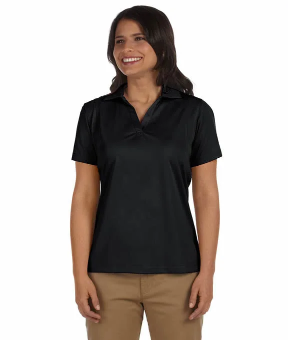 M354W - Harriton Ladies Micro-Piqué Polo Shirt | Black