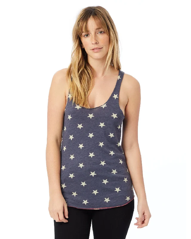 Alternative AA1927P Ladies' Meegs Printed Racerback Eco-Jersey Tank