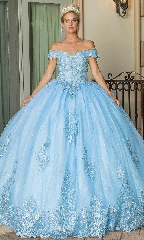 Dancing Queen 1699 - Lace Detail Quinceanera Ballgown