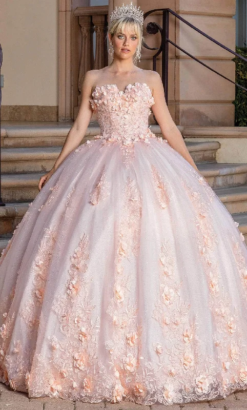 Dancing Queen 1705 - Strapless Embroidered Ballgown