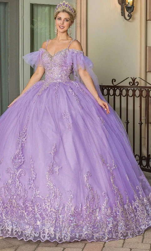 Dancing Queen 1713 - Flutter Sleeve Quinceanera Ballgown