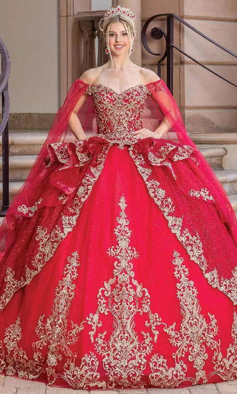 Dancing Queen 1720 - Tiered Ballgown with Cape