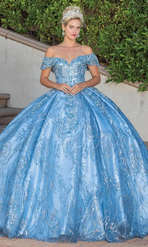 Dancing Queen 1736 - Embellished Off-Shoulder Ballgown