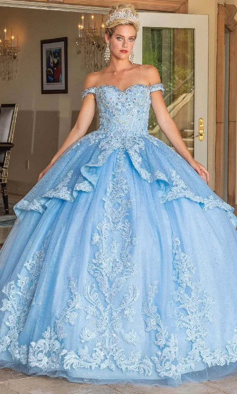 Dancing Queen 1741 - Embellished Off Shoulder Ballgown